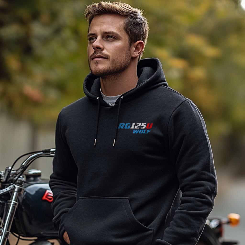 Suzuki RG125U Wolf Inspired Hoodie - Motorcycle Sweatshirt for Riders
