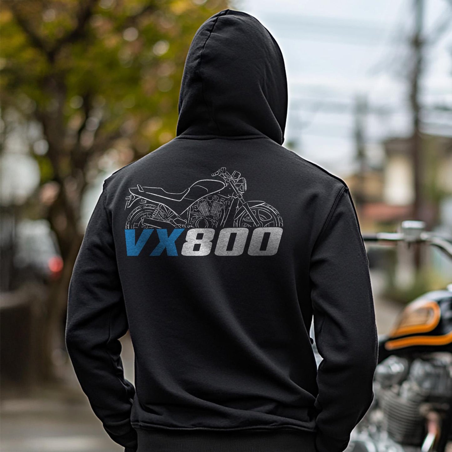 Suzuki VX800 Inspired Hoodie - Motorcycle Sweatshirt for Riders