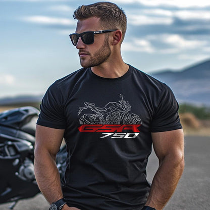 Suzuki GSR750 Inspired T-Shirt - Motorcycle Tee Shirt for Riders
