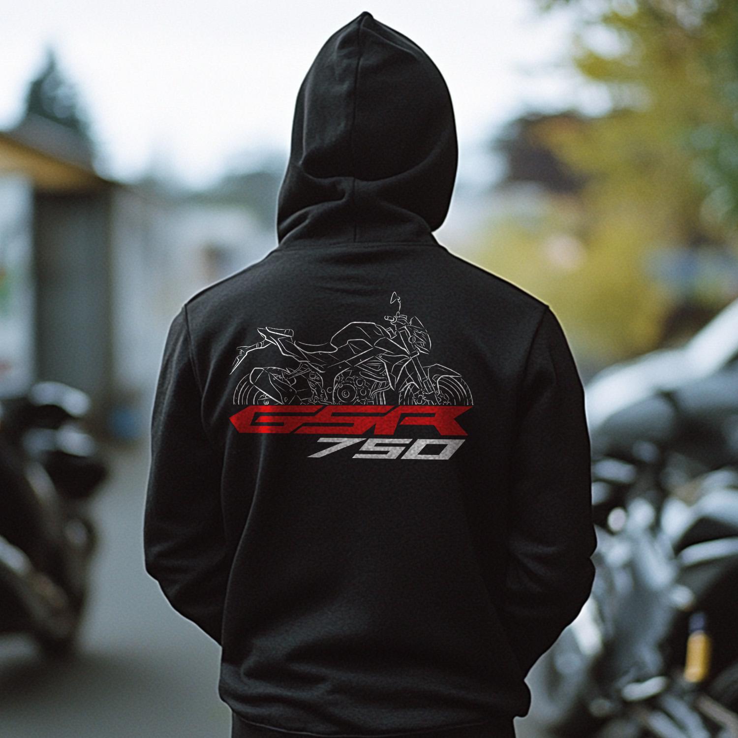 Suzuki GSR750 Inspired Hoodie - Motorcycle Sweatshirt for Riders