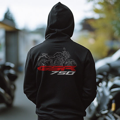Suzuki GSR750 Inspired Hoodie - Motorcycle Sweatshirt for Riders