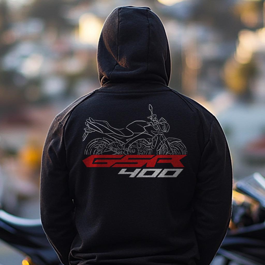 Suzuki GSR400 Inspired Hoodie - Motorcycle Sweatshirt for Riders