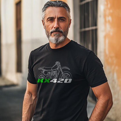Kawasaki KX420 1980 - 1981 Inspired T-Shirt - Motorcycle Tee Shirt for Riders