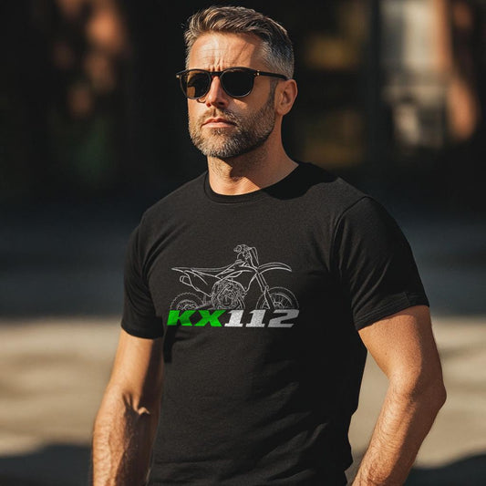 Kawasaki KX112 Inspired T-Shirt - Motorcycle Tee Shirt for Riders