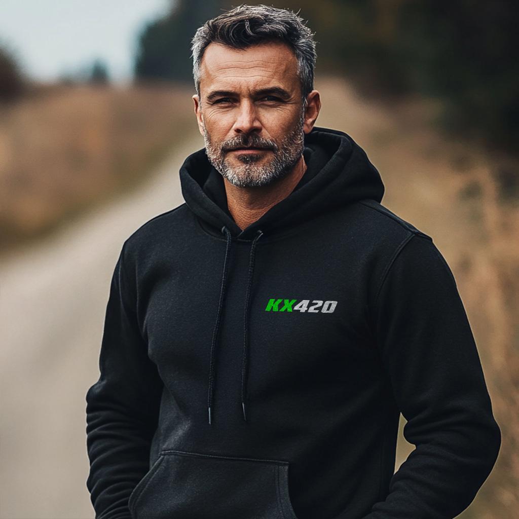 Kawasaki KX420 1980 - 1981 Inspired Hoodie - Motorcycle Sweatshirt for Riders