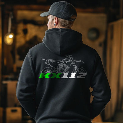 Kawasaki KX112 Inspired Hoodie - Motorcycle Sweatshirt for Riders