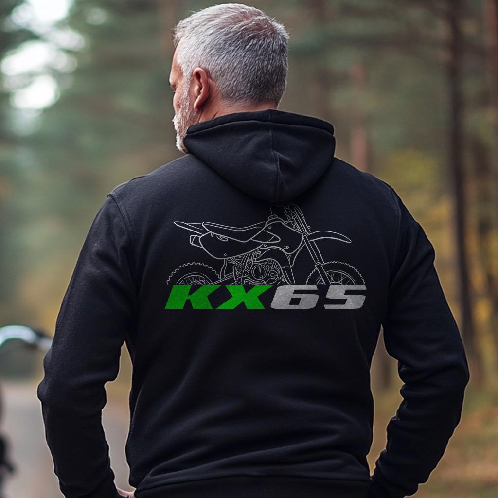 Kawasaki KX65 Inspired Hoodie - Motorcycle Sweatshirt for Riders
