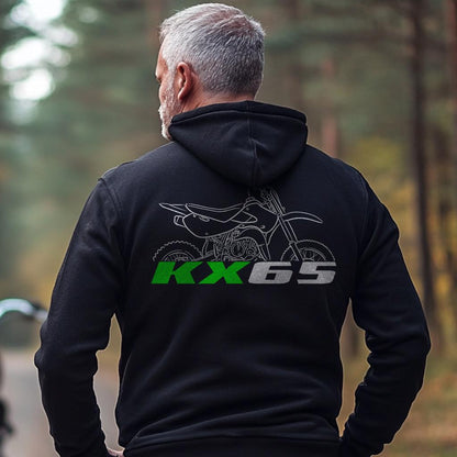 Kawasaki KX65 Inspired Hoodie - Motorcycle Sweatshirt for Riders