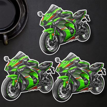Kawasaki ZX-10R 2023-24 Stickers - Set of 3 Motorcycle Decals for Riders