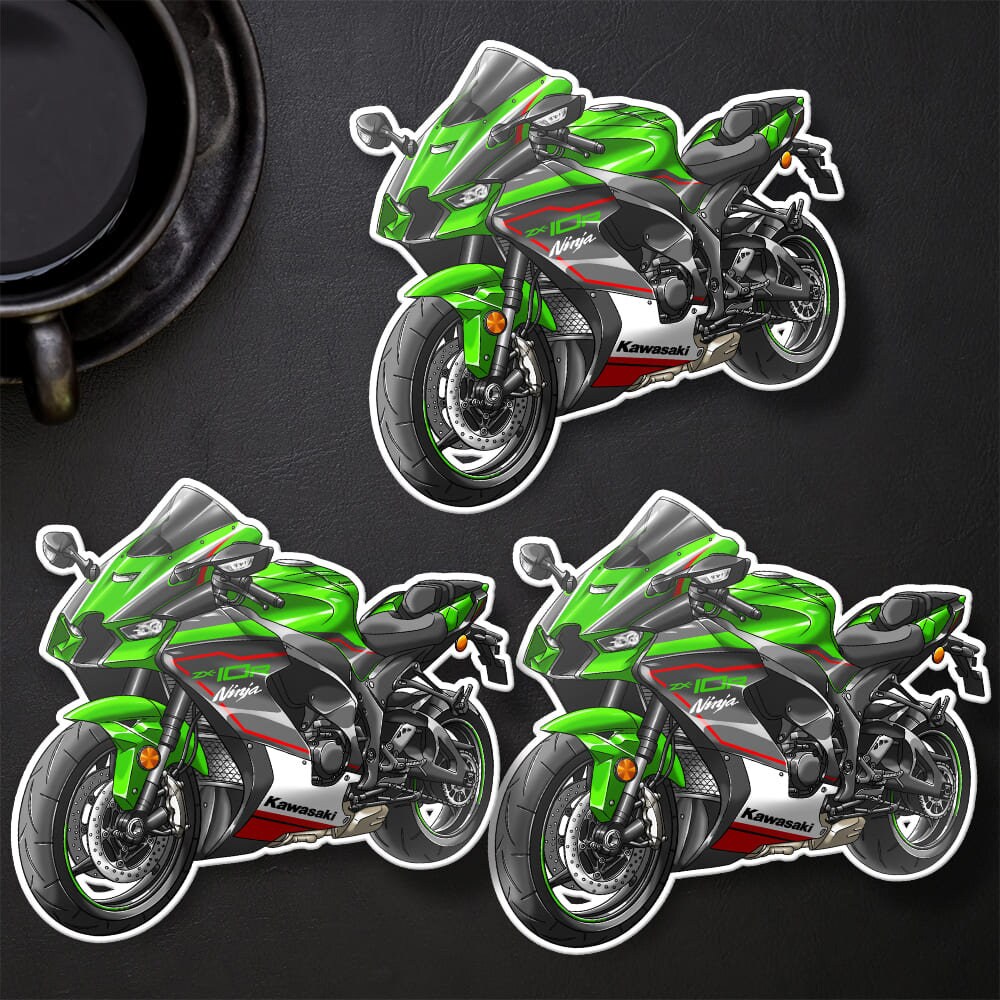 Kawasaki ZX-10R 2023-24 Stickers - Set of 3 Motorcycle Decals for Riders