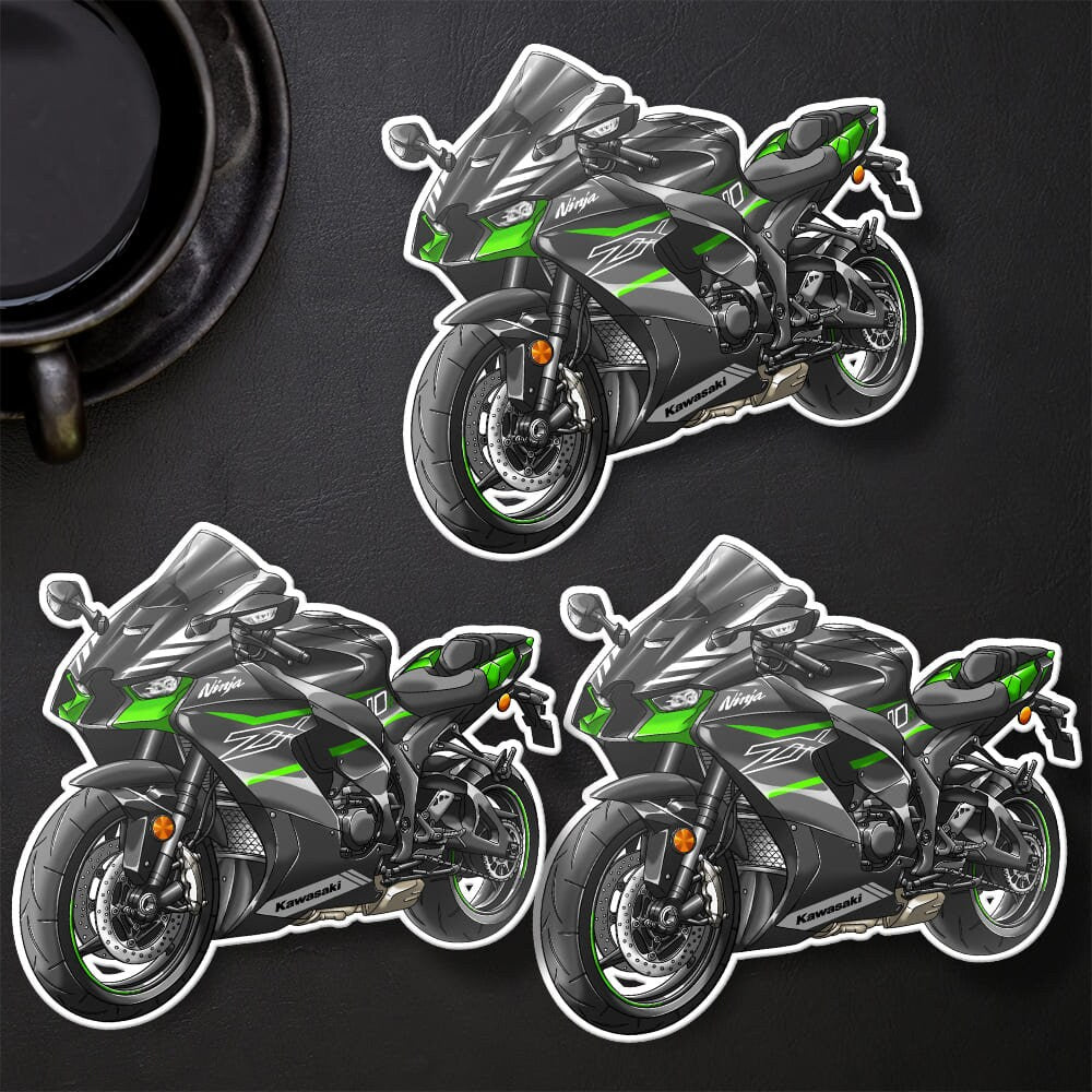 Kawasaki ZX-10R 2023-24 Stickers - Set of 3 Motorcycle Decals for Riders