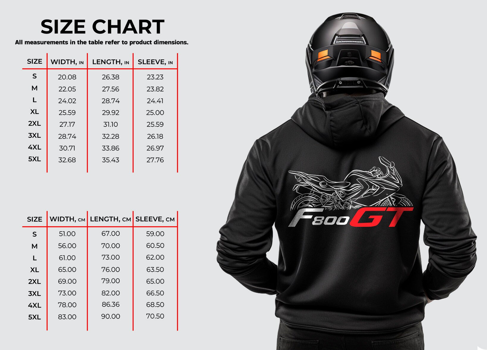 BMW F800GT Hoodie - Motorcycle Sweatshirt for Rider