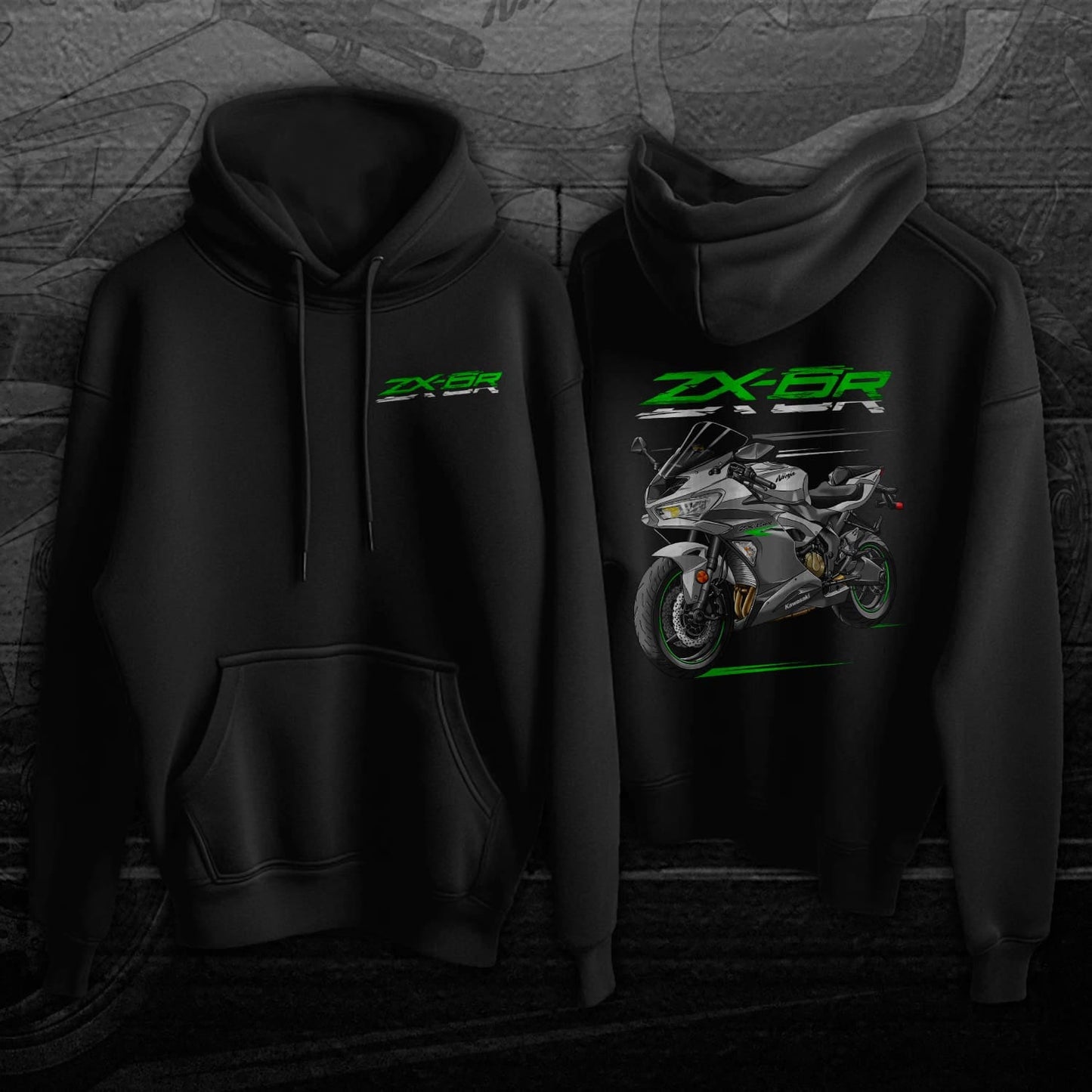 Kawasaki ZX-6R 2021-23 Hoodie - Motorcycle Sweatshirt for Riders
