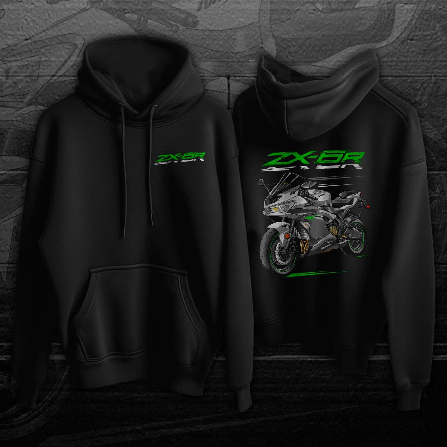 Kawasaki ZX-6R 2021-23 Hoodie - Motorcycle Sweatshirt for Riders