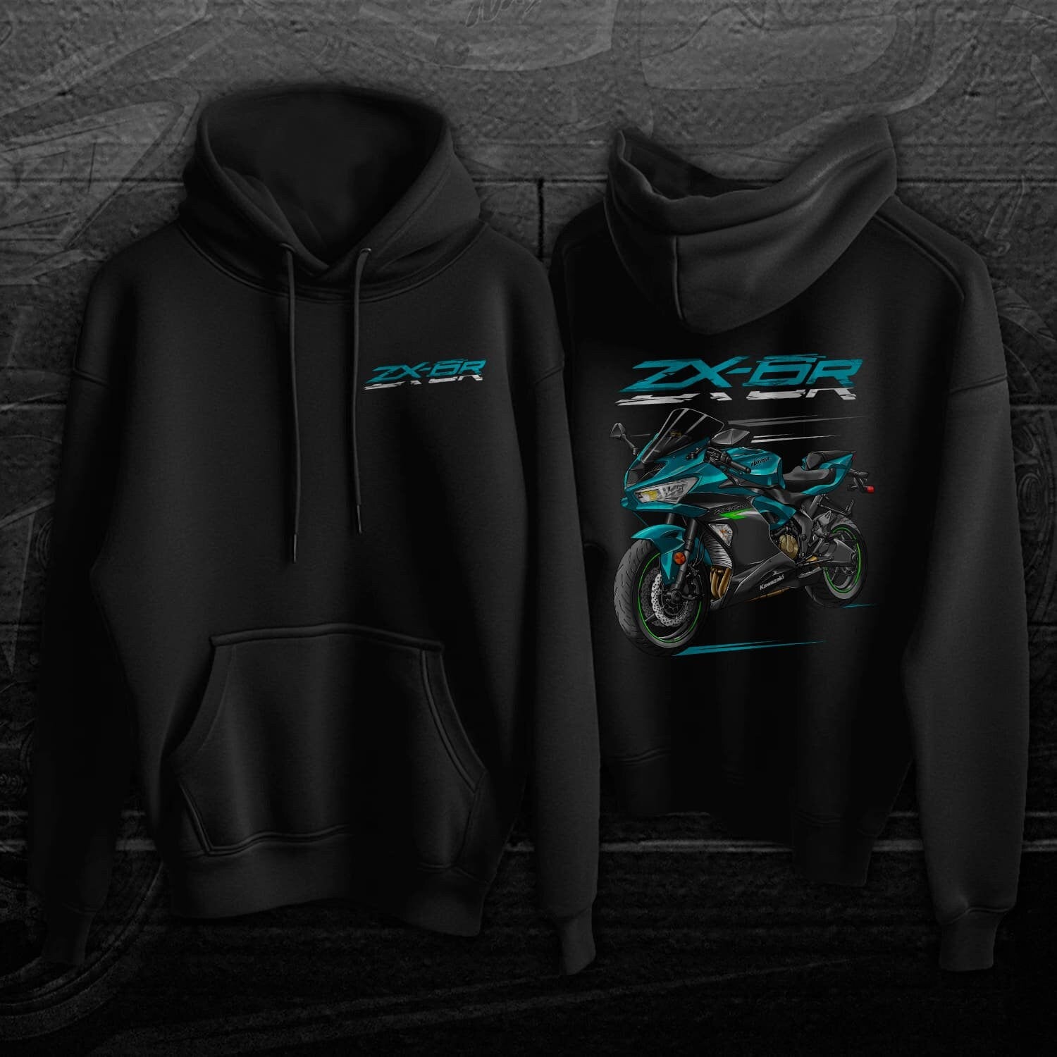 Kawasaki ZX-6R 2021-23 Hoodie - Motorcycle Sweatshirt for Riders