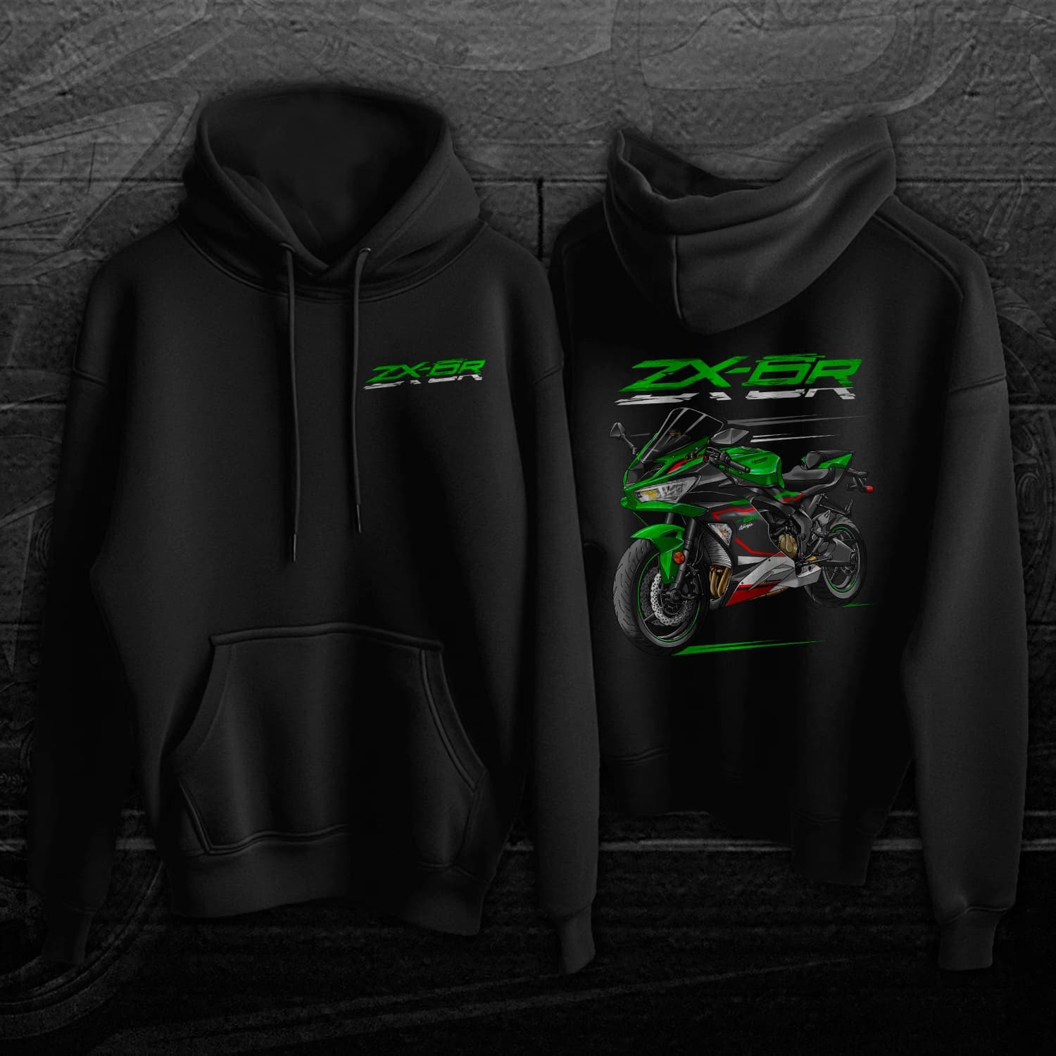 Kawasaki ZX-6R 2021-23 Hoodie - Motorcycle Sweatshirt for Riders