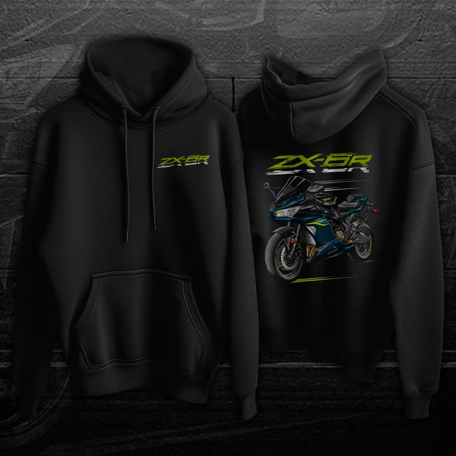 Kawasaki ZX-6R 2021-23 Hoodie - Motorcycle Sweatshirt for Riders
