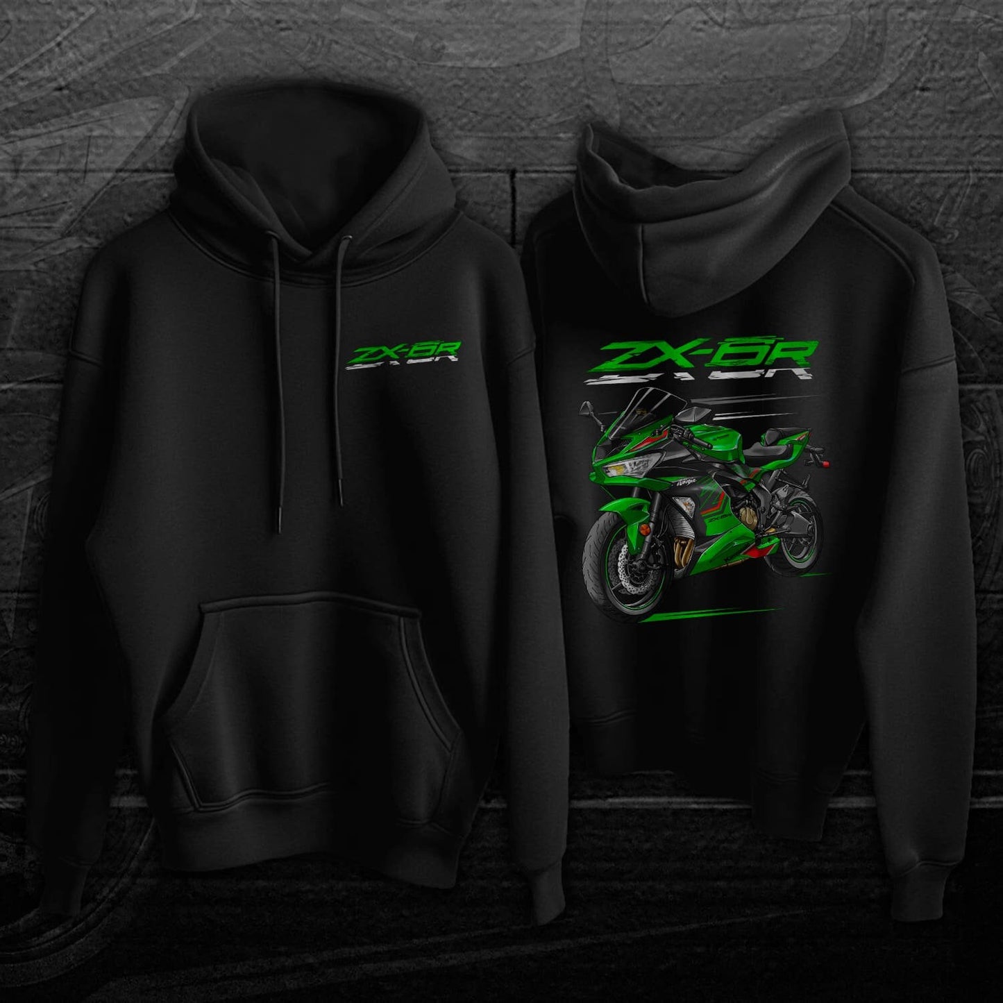 Kawasaki ZX-6R 2021-23 Hoodie - Motorcycle Sweatshirt for Riders