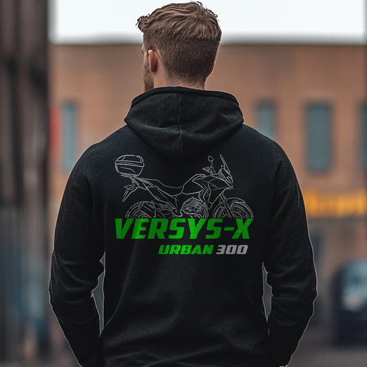 Kawasaki Versys-X Urban 300 Inspired Hoodie - Motorcycle Sweatshirt for Riders