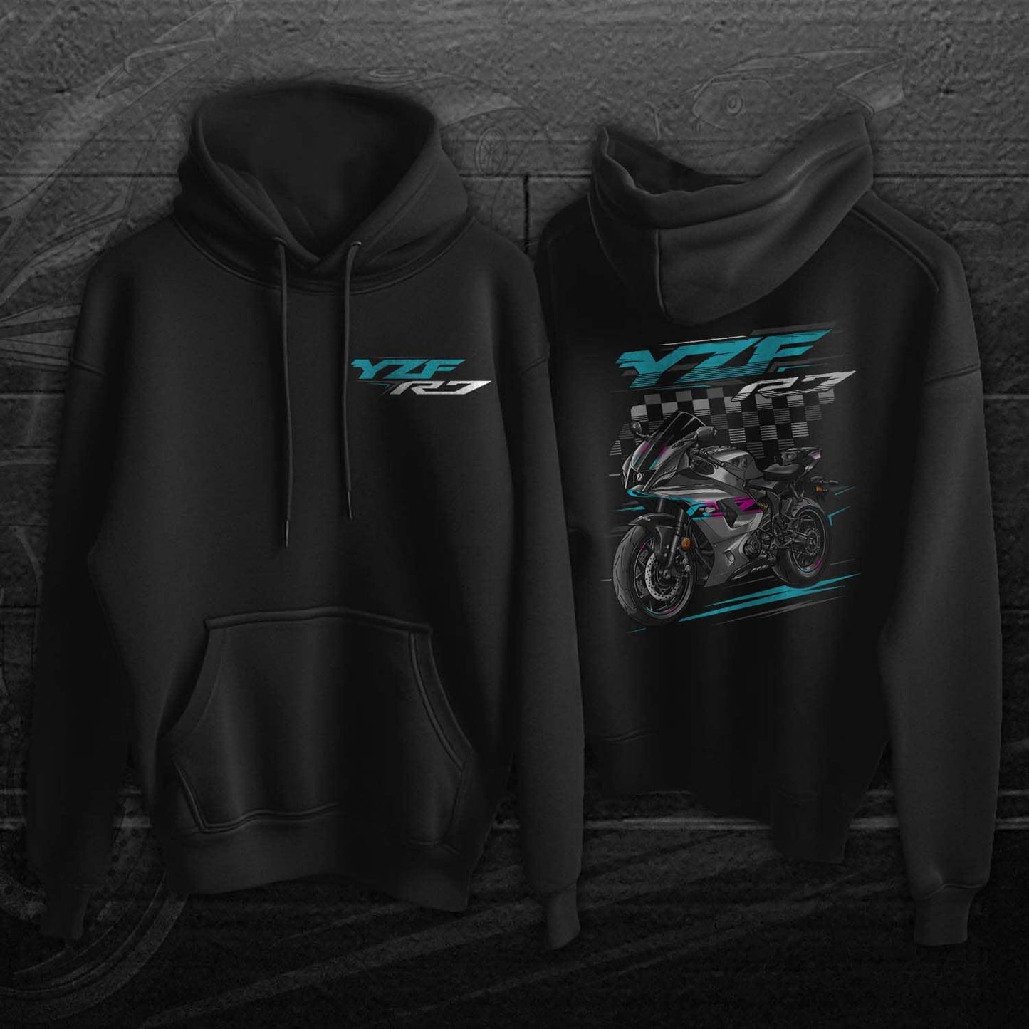 Yamaha YZF-R7 2022-24 Inspired Hoodie - Motorcycle Sweatshirt