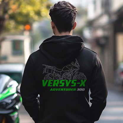 Kawasaki Versys-X Adventurer 300  Inspired Hoodie - Motorcycle Sweatshirt for Riders