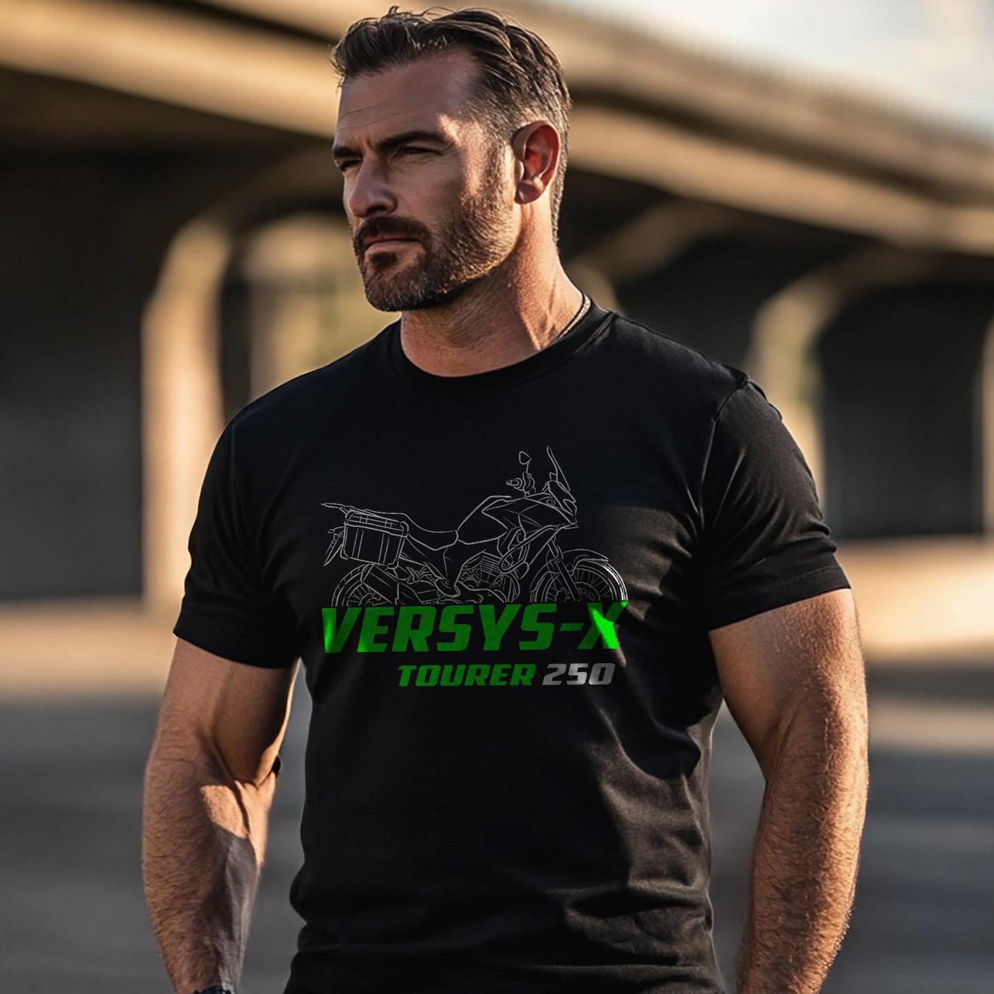 Kawasaki Versys-X 250 Tourer Inspired T-Shirt - Motorcycle Tee Shirt for Riders
