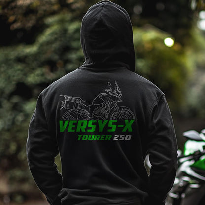 Kawasaki Versys-X 250 Tourer Inspired Hoodie - Motorcycle Sweatshirt for Riders