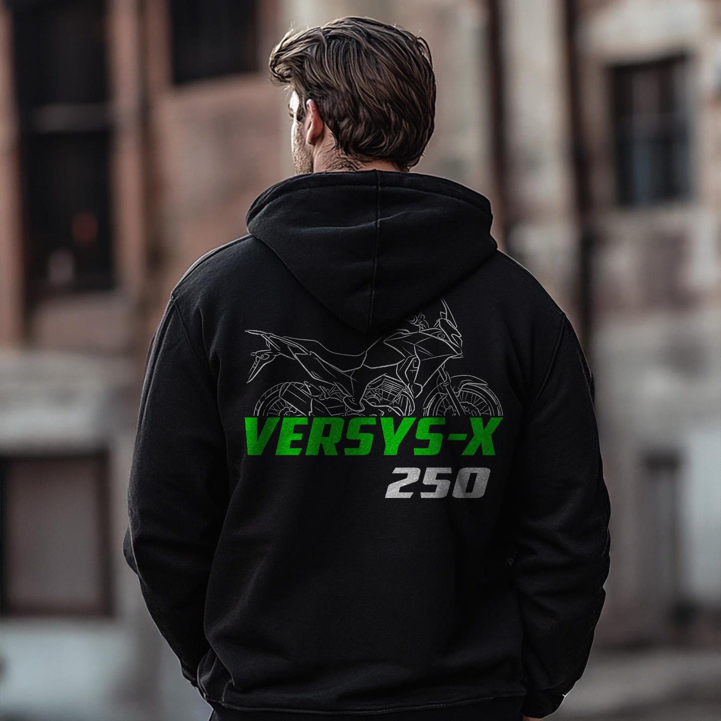Kawasaki Versys-X 250 Inspired Hoodie - Motorcycle Sweatshirt for Riders