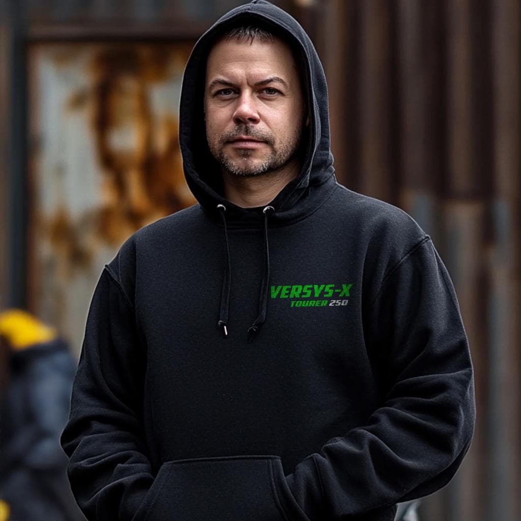 Kawasaki Versys-X 250 Tourer Inspired Hoodie - Motorcycle Sweatshirt for Riders