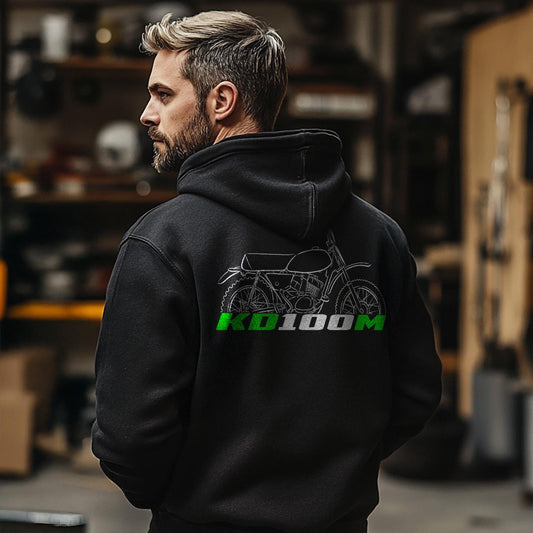 Kawasaki KD100M 1976 - 1979 Inspired Hoodie - Motorcycle Sweatshirt for Riders