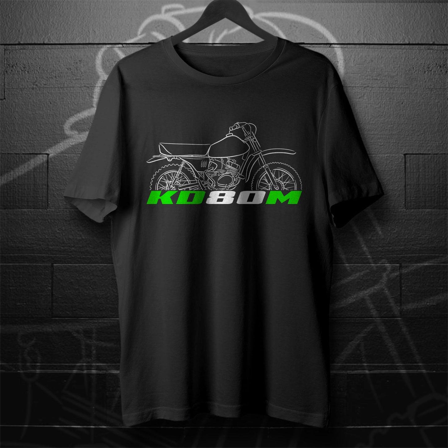 Kawasaki KD80M 1980 - 1987 Inspired T-Shirt - Motorcycle Tee Shirt for Riders