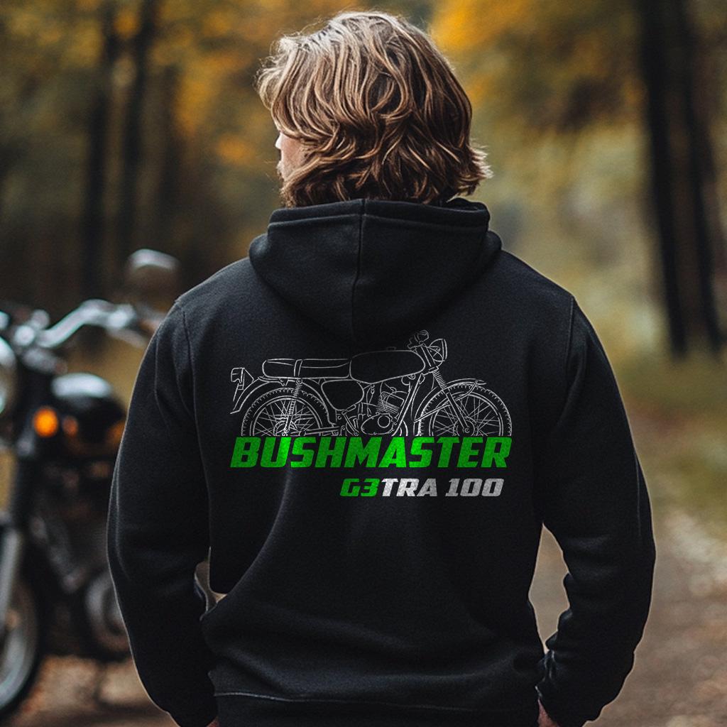 Kawasaki G3TRA 100 BushMaster 1971 Inspired Hoodie - Motorcycle Sweatshirt for Riders