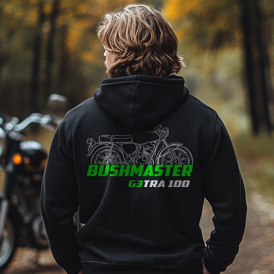 Kawasaki G3TRA 100 BushMaster 1971 Inspired Hoodie - Motorcycle Sweatshirt for Riders