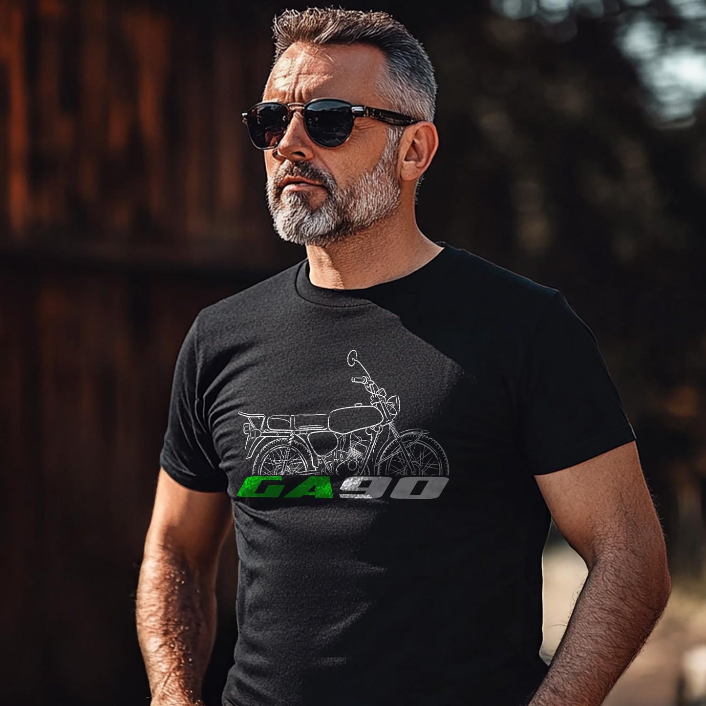 Kawasaki GA90 1971 - 1974 Inspired T-Shirt - Motorcycle Tee Shirt for Riders