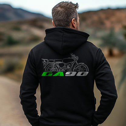 Kawasaki GA90 1971 - 1974 Inspired Hoodie - Motorcycle Sweatshirt for Riders