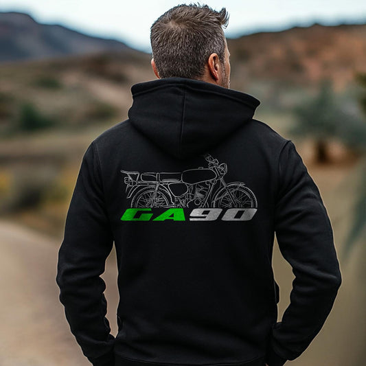 Kawasaki GA90 1971 - 1974 Inspired Hoodie - Motorcycle Sweatshirt for Riders