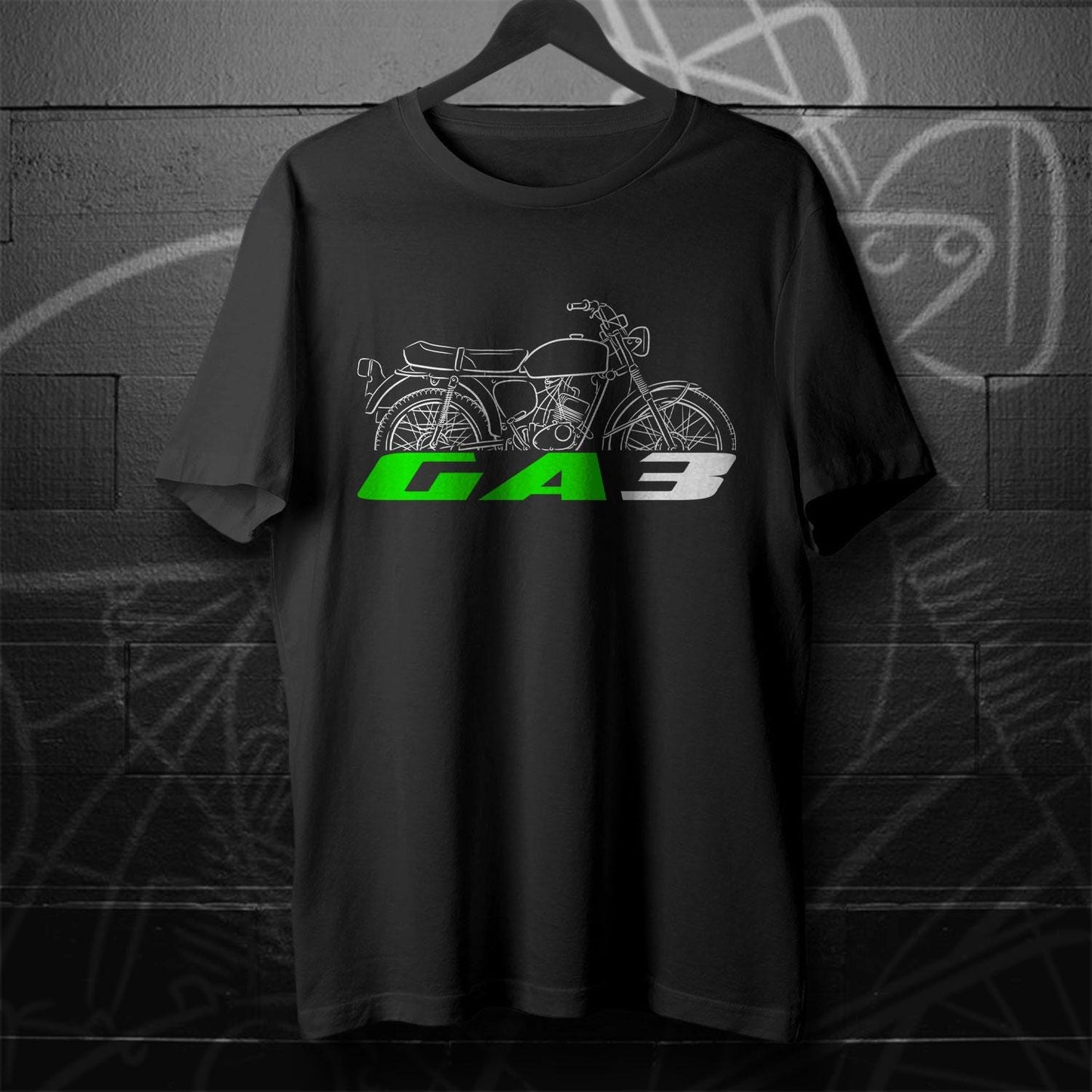 Kawasaki GA3 1969 - 1970 Inspired T-Shirt - Motorcycle Tee Shirt for Riders