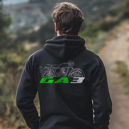Kawasaki GA3 1969 - 1970 Inspired Hoodie - Motorcycle Sweatshirt for Riders