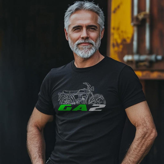 Kawasaki GA2 1969 - 1970 Inspired T-Shirt - Motorcycle Tee Shirt for Riders