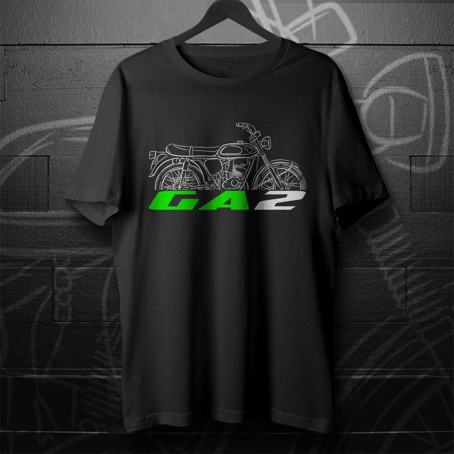 Kawasaki GA2 1969 - 1970 Inspired T-Shirt - Motorcycle Tee Shirt for Riders