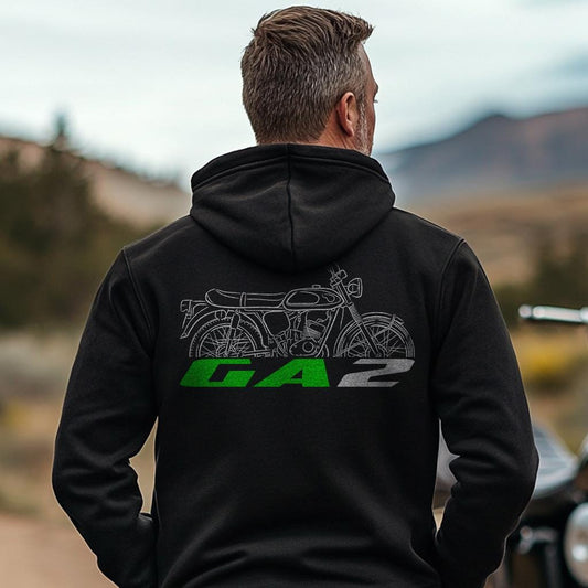 Kawasaki GA2 1969 - 1970 Inspired Hoodie - Motorcycle Sweatshirt for Riders