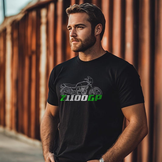 Kawasaki Z1100GP | KZ1100GP & GPZ1100 1982 Inspired T-Shirt - Motorcycle Tee Shirt for Riders