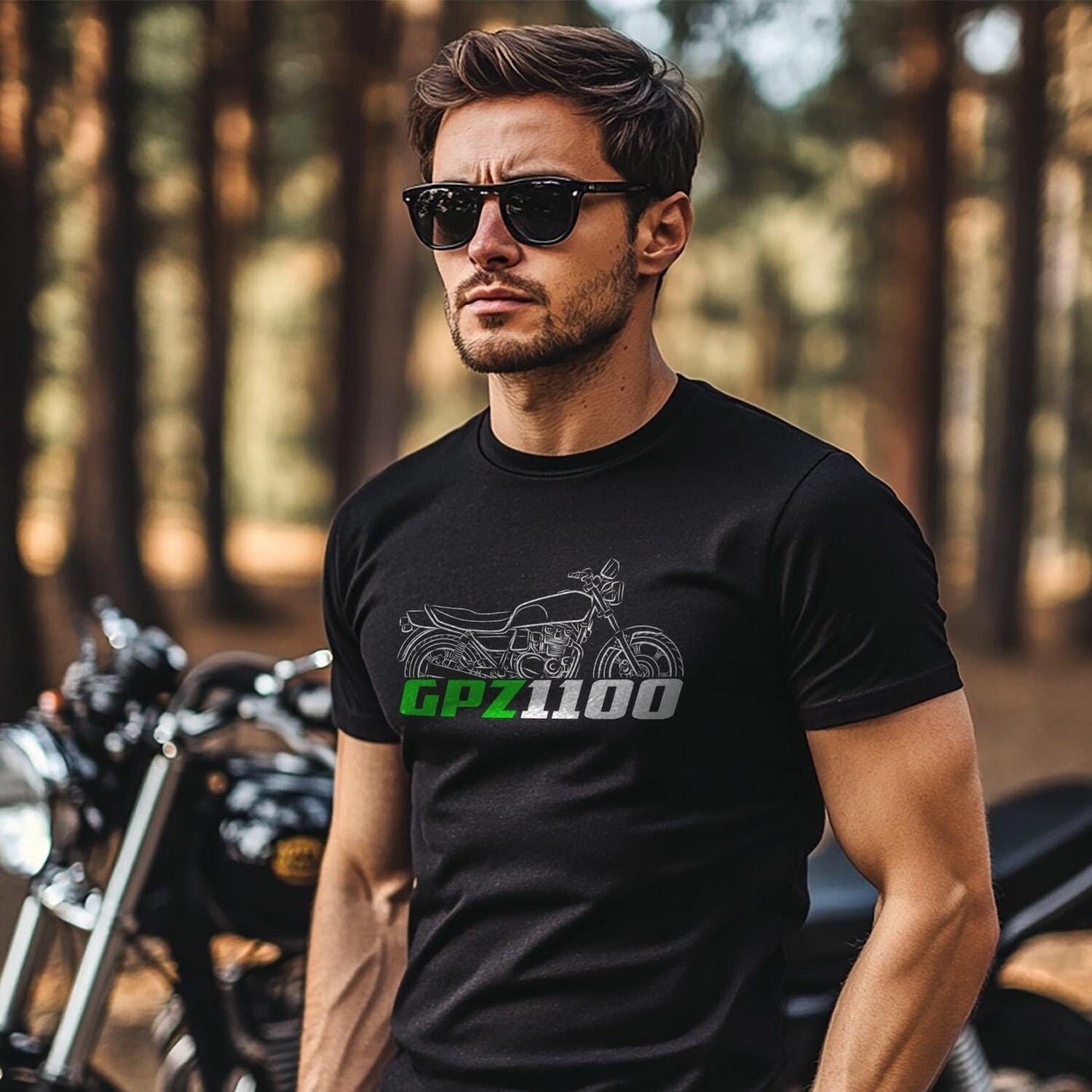 Kawasaki Z1100GP | KZ1100GP & GPZ1100 1981 Inspired T-Shirt - Motorcycle Tee Shirt for Riders