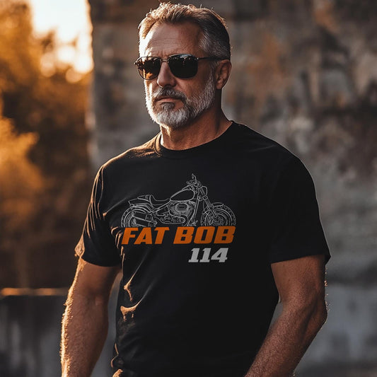 Harley-Davidson FXFBS Softail Fat Bob 114 Inspired T-Shirt - Biker Motorcycle Tee Shirt