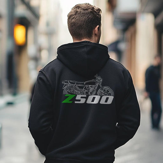 Kawasaki Z500 & KZ500 Inspired Hoodie - Motorcycle Sweatshirt for Riders