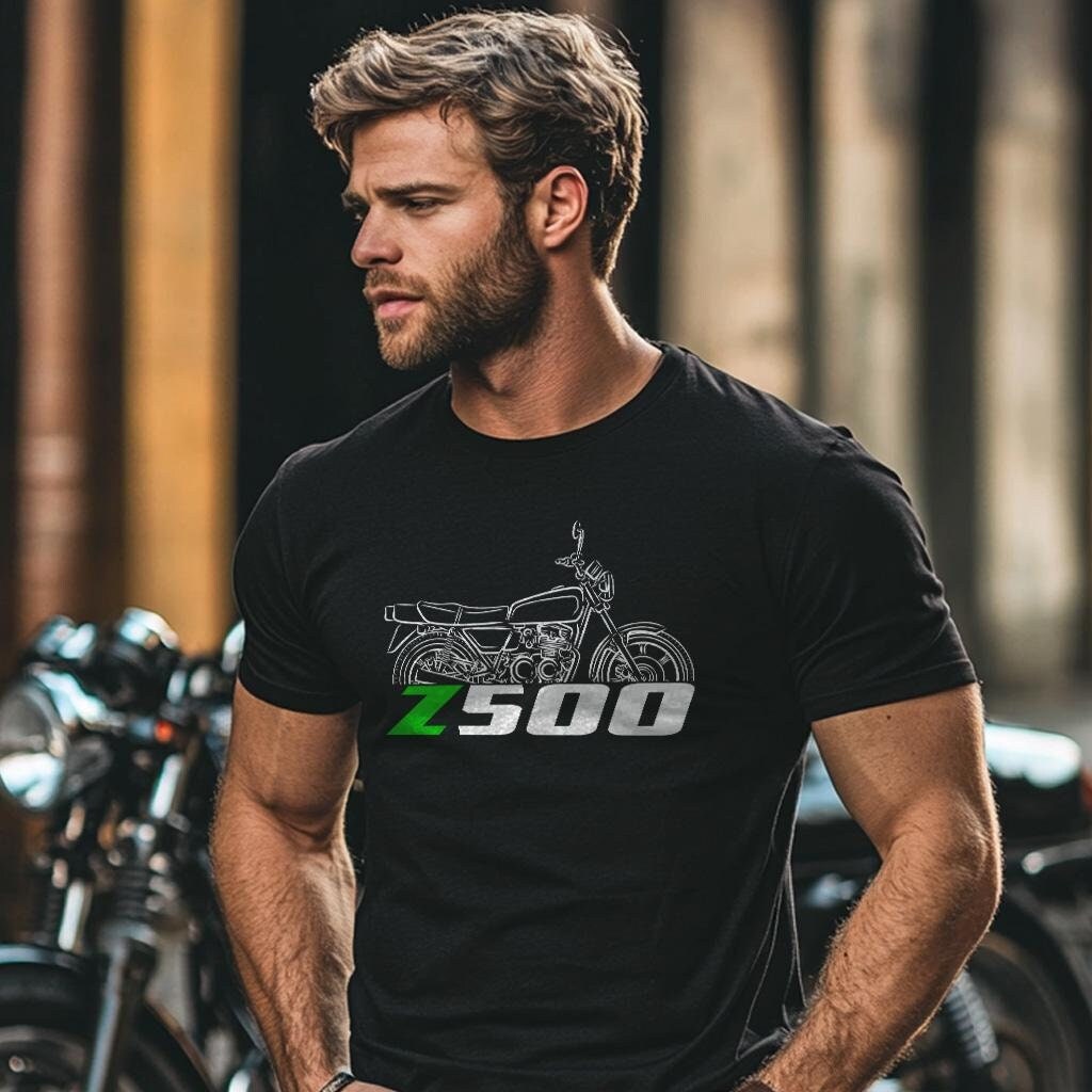 Kawasaki Z500 & KZ500 Inspired T-Shirt - Motorcycle Tee Shirt for Riders