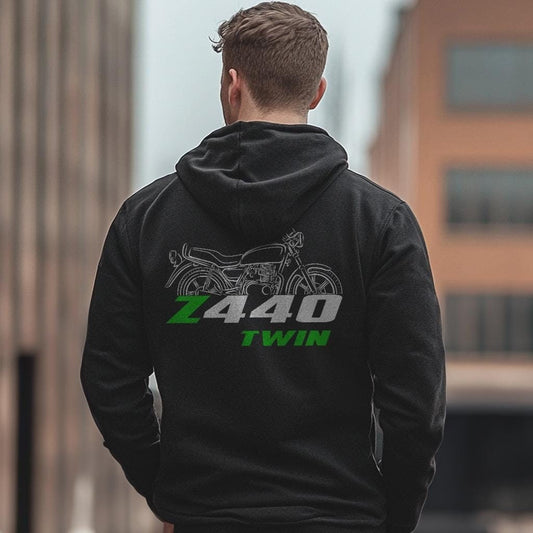 Kawasaki Z440 Twin Inspired Hoodie - Motorcycle Sweatshirt for Riders