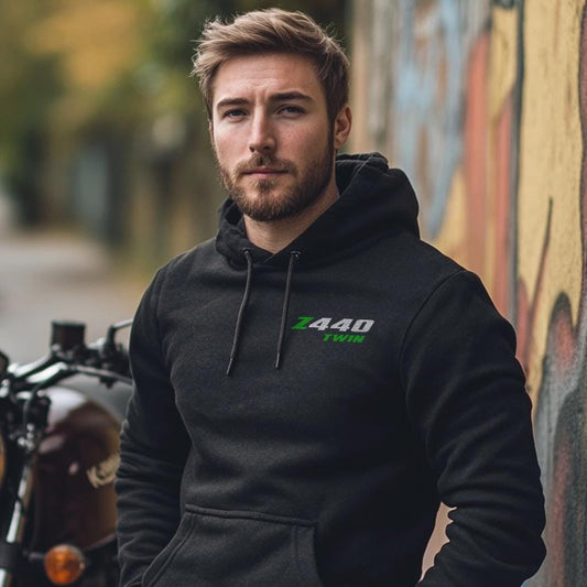 Kawasaki Z440 Twin Inspired Hoodie - Motorcycle Sweatshirt for Riders