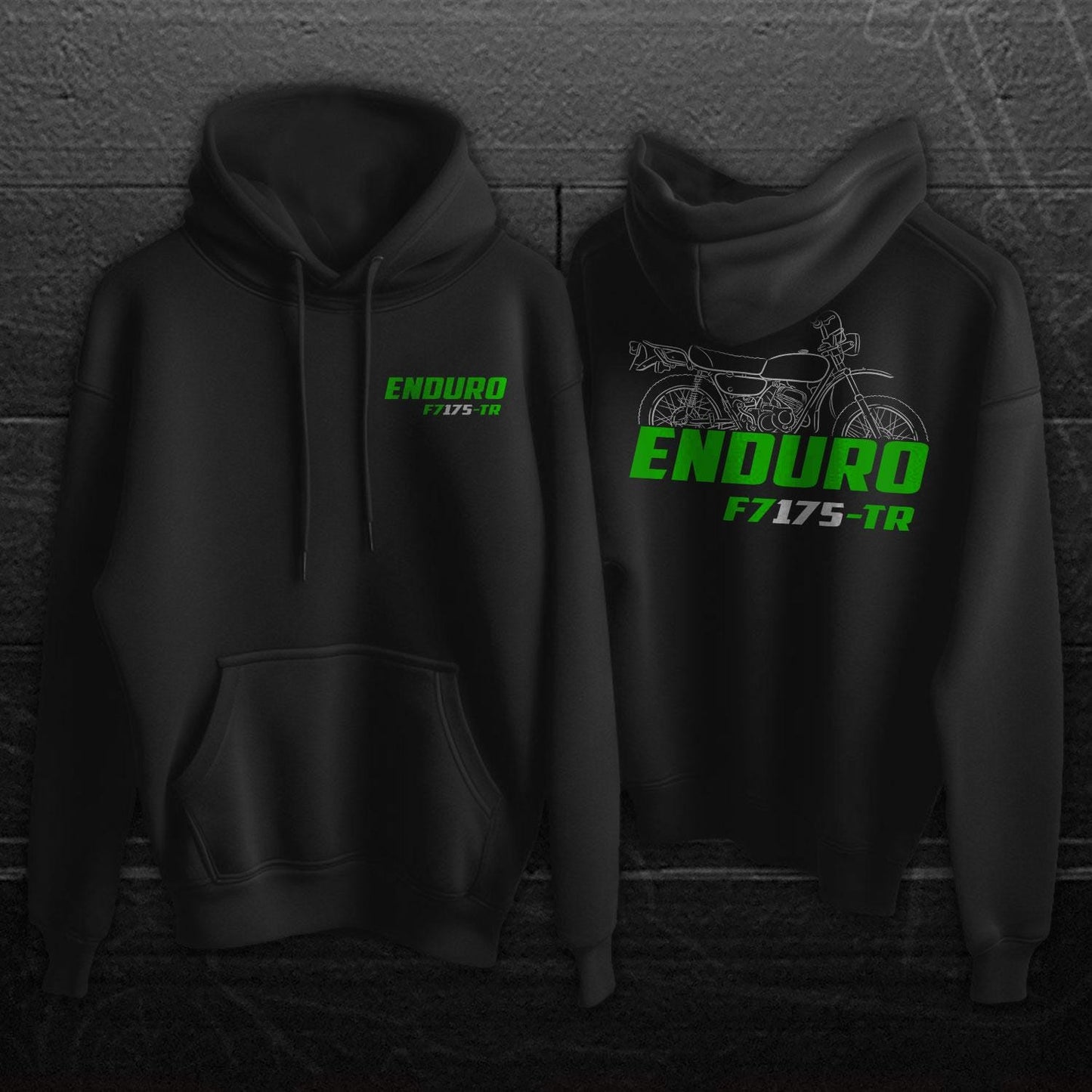 Kawasaki F7 Enduro 175-TR 1971 - 1975 Inspired Hoodie - Motorcycle Sweatshirt for Riders