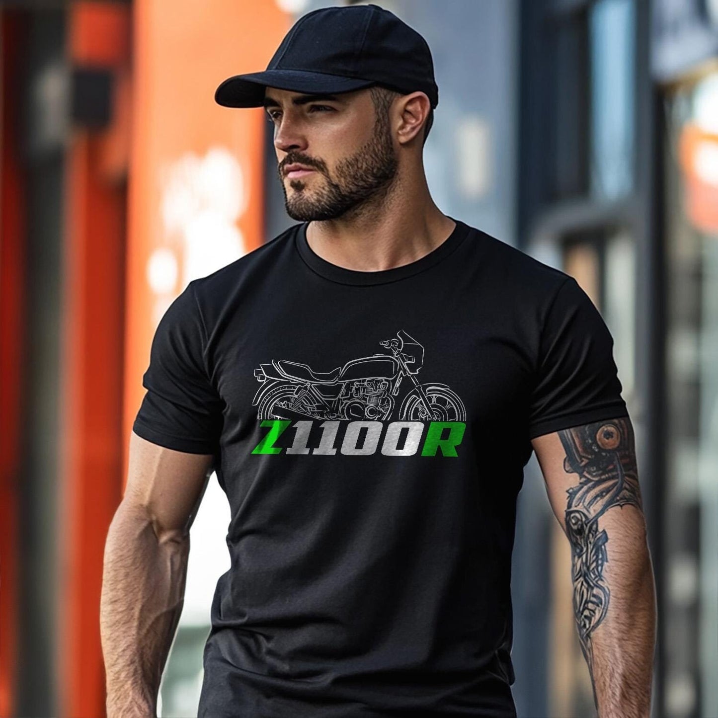 Kawasaki Z1100R & KZ1100R 1984 Inspired T-Shirt - Motorcycle Tee Shirt for Riders